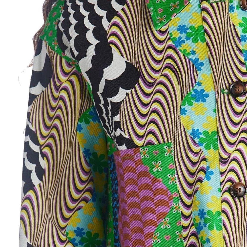 Multi Print Abstract Patch Jacket Sz 6 - Picture 5 of 6